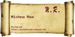 Michna Rea névjegykártya